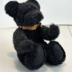 Boyds Bears Plush Blackstone Fabric Teddy Bear Jointed 6” Black
